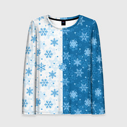 Женский лонгслив Красивые снежинки