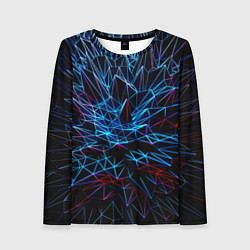 Женский лонгслив Abstract black crystals