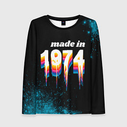 Женский лонгслив Made in 1974: liquid art
