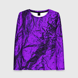 Лонгслив женский Фиолетовая фольга, цвет: 3D-принт
