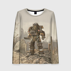 Лонгслив женский Bone raider power armor skin in fallout, цвет: 3D-принт