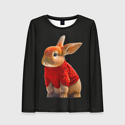 Женский лонгслив Кролик в свитере