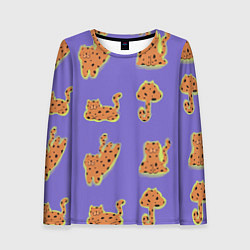 Женский лонгслив Принт с леопардами