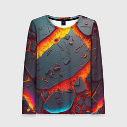 Женский лонгслив Мультяшная лава