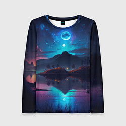 Лонгслив женский Ночное небо, пейзаж, цвет: 3D-принт