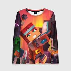 Женский лонгслив Minecraft воин с мечом