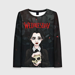 Женский лонгслив Wednesday black