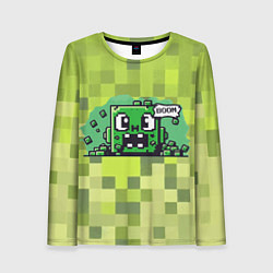 Лонгслив женский Милый взрывающийся крипер, цвет: 3D-принт