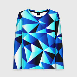 Лонгслив женский Полигоны треугольники, цвет: 3D-принт
