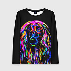 Лонгслив женский Dog - neon lines, цвет: 3D-принт
