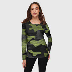 Лонгслив женский Камуфляж яркий, цвет: 3D-принт — фото 2