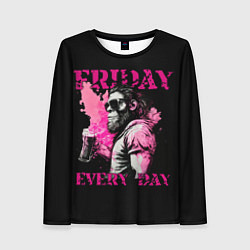 Лонгслив женский Пятничный древний человек, цвет: 3D-принт