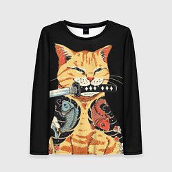 Женский лонгслив Yakuza tattoo cat