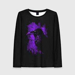 Лонгслив женский Dark purple raven, цвет: 3D-принт