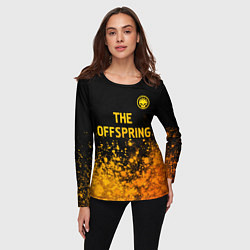 Лонгслив женский The Offspring - gold gradient: символ сверху, цвет: 3D-принт — фото 2