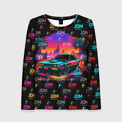 Лонгслив женский JDM neon style, цвет: 3D-принт