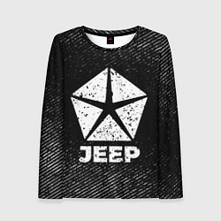 Женский лонгслив Jeep с потертостями на темном фоне