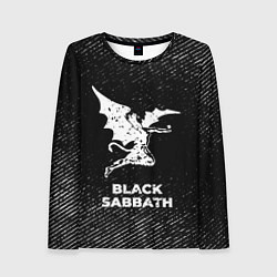 Женский лонгслив Black Sabbath с потертостями на темном фоне