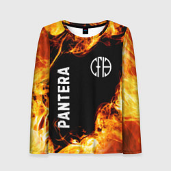 Женский лонгслив Pantera и пылающий огонь
