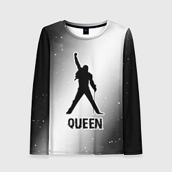 Лонгслив женский Queen glitch на светлом фоне, цвет: 3D-принт