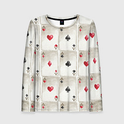 Женский лонгслив Покер