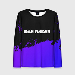 Лонгслив женский Iron Maiden purple grunge, цвет: 3D-принт