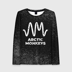 Женский лонгслив Arctic Monkeys с потертостями на темном фоне