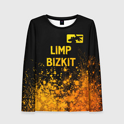 Женский лонгслив Limp Bizkit - gold gradient: символ сверху