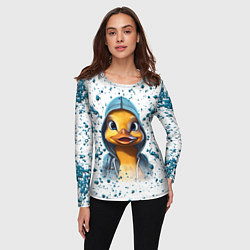 Лонгслив женский Забавный утенок, цвет: 3D-принт — фото 2