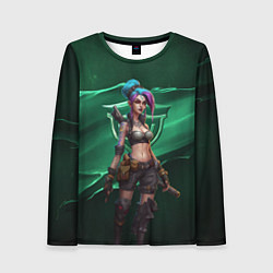 Женский лонгслив Нарисованная Джинкс