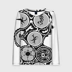 Лонгслив женский Рисунок тушью, цвет: 3D-принт