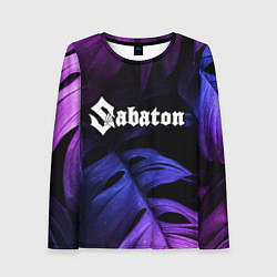 Женский лонгслив Sabaton neon monstera