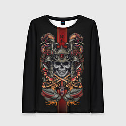 Женский лонгслив Samurai skull