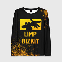 Лонгслив женский Limp Bizkit - gold gradient, цвет: 3D-принт