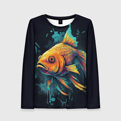 Лонгслив женский Золотая рыбка: арт нейросети, цвет: 3D-принт
