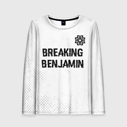 Женский лонгслив Breaking Benjamin glitch на светлом фоне: символ с
