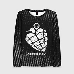 Женский лонгслив Green Day с потертостями на темном фоне