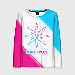 Женский лонгслив Dark Souls neon gradient style