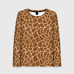 Лонгслив женский Пятнистая шкура жирафа, цвет: 3D-принт