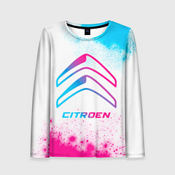 Лонгслив женский Citroen neon gradient style, цвет: 3D-принт