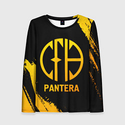 Женский лонгслив Pantera - gold gradient