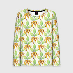 Лонгслив женский Flowers world, цвет: 3D-принт