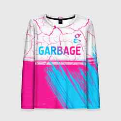 Женский лонгслив Garbage neon gradient style: символ сверху