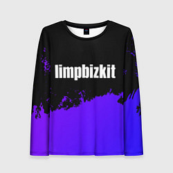 Женский лонгслив Limp Bizkit purple grunge