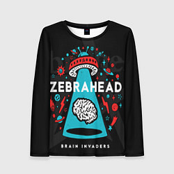 Женский лонгслив Zebrahead brains invaders