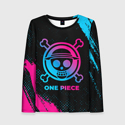 Женский лонгслив One Piece - neon gradient