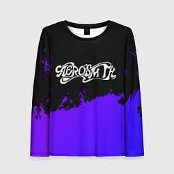 Женский лонгслив Aerosmith purple grunge