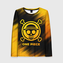 Женский лонгслив One Piece - gold gradient