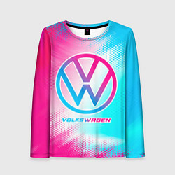 Женский лонгслив Volkswagen neon gradient style