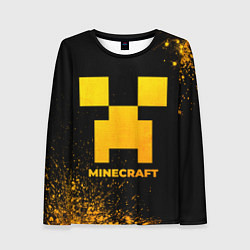 Лонгслив женский Minecraft - gold gradient, цвет: 3D-принт